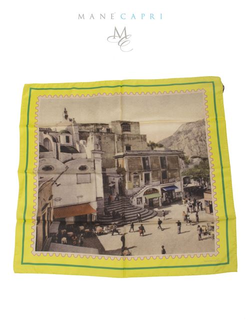 Silk foulard Piazzetta Capri Laboratorio Capri | PIAZZETTA CAPRIGIALLO